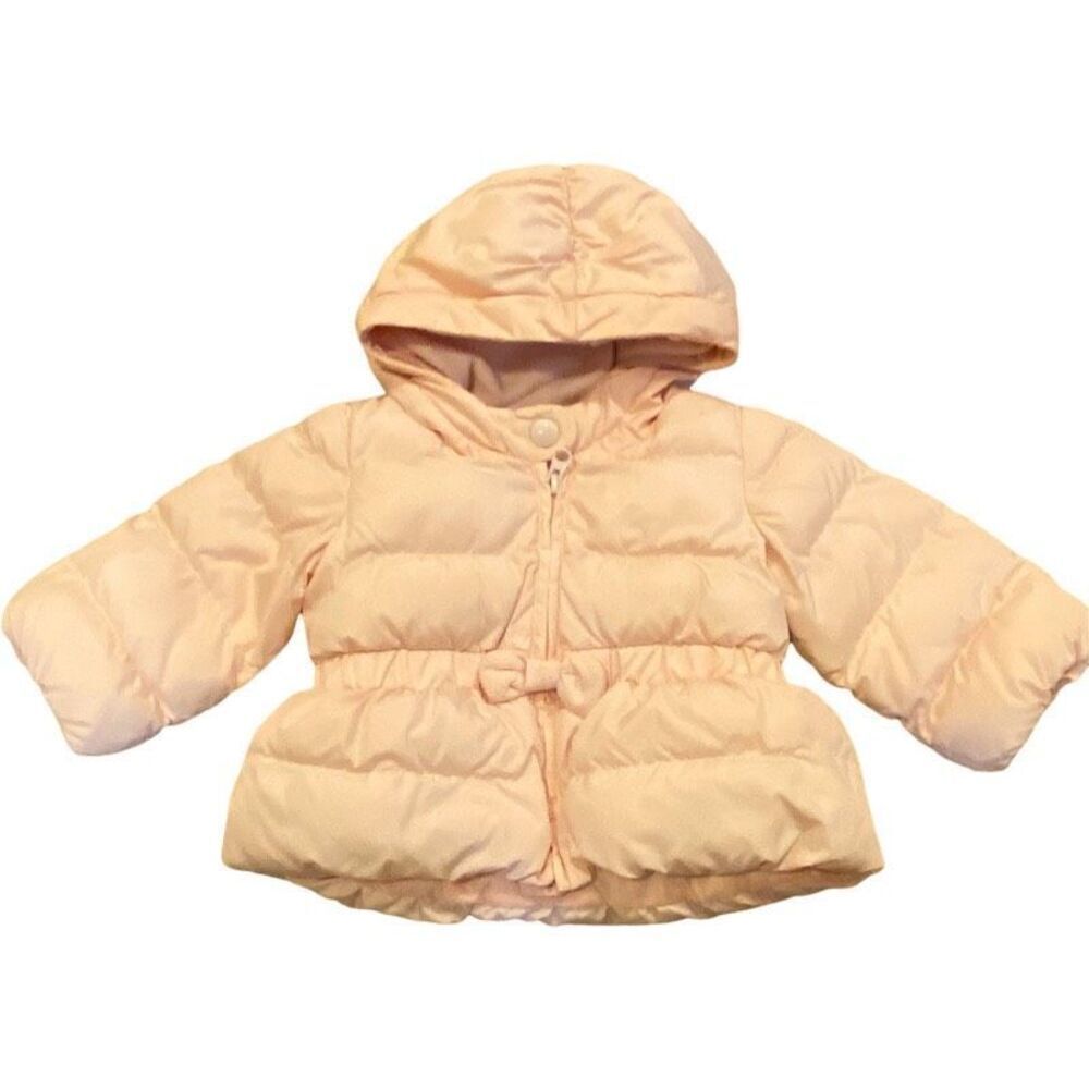 Baby GAP Puffer Coat Hooded Pink Infant Jacket Size 6-12 Months